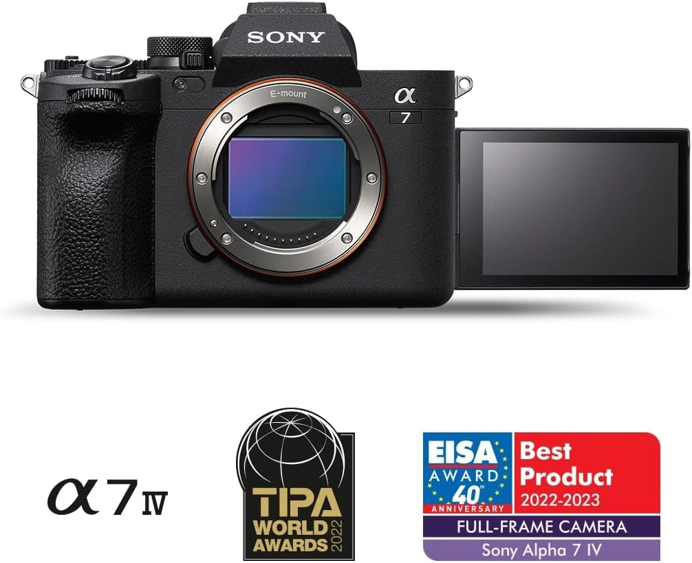 Alpha 7 IV | Appareil Photo Hybride Expert Plein Format (33 Mégapixels, Mise Au Point AF En Temps Réel, Rafale À 10 Images/S, Vidéo 4K 60P, Écran Orientable Full Tactile, Nouveaux Menus) Noir