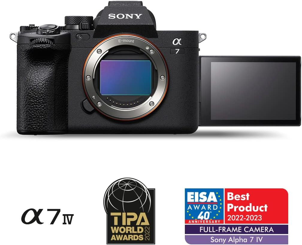 Alpha 7 IV | Appareil Photo Hybride Expert Plein Format (33 Mégapixels, Mise Au Point AF En Temps Réel, Rafale À 10 Images/S, Vidéo 4K 60P, Écran Orientable Full Tactile, Nouveaux Menus) Noir