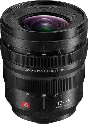 Lumix S Pro 16-35Mm F4.0 | Objectif Grand Angle Plein Format S-R1635E (Ultra Grand Angle 16Mm, Bague De Débrayage Clutch, Tropicalisé, Compact Et Léger) Noir – Compatible Monture L