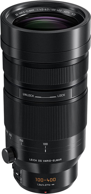 LEICA 100-400Mm F4.0-6.3 | Objectif Téléphoto H-RS100400E (Zoom Ultra Puissant, Stabilisé, Tropicalisé, Equiv. 35Mm : 200-800Mm) Noir – Compatible Monture Micro 4/3  & Olympus