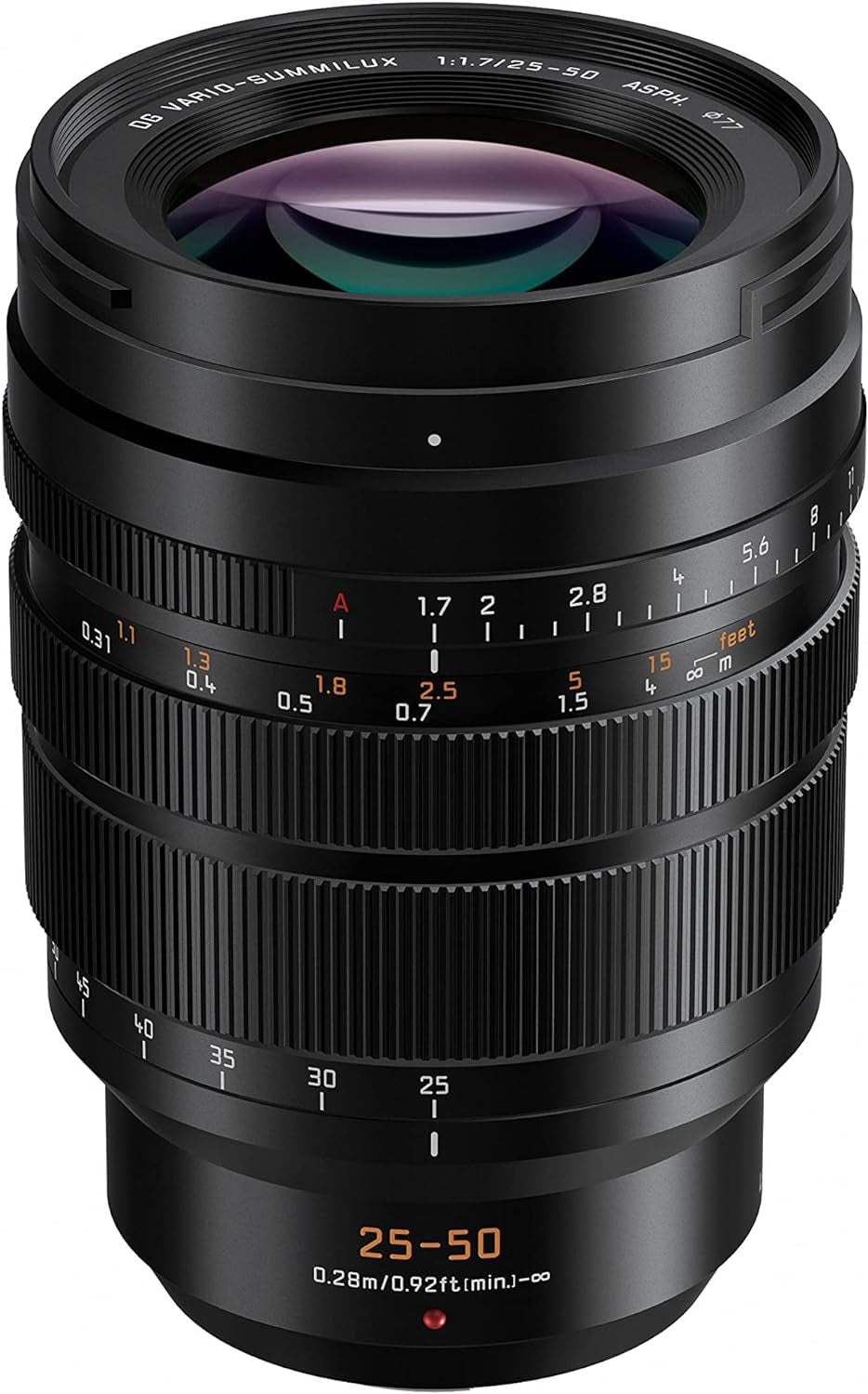 Leica 25-50Mm F1.7 | Objectif Zoom Grand Angle H-X2550E (Grande Ouverture F1.7 Constante, Tropicalisé, Equiv. 35Mm : 50-100Mm) Noir – Compatible Monture Micro 4/3  & Olympus