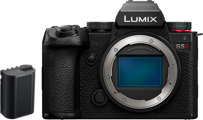 Lumix S5M2 | Appareil Photo Hybride Plein Format + Batterie (24MP, Autofocus Phase, Double Stabilisation, Vidéo 6K 10Bit Illimité, Rafale AFC 30Ips, Tropicalisé) – Version Française