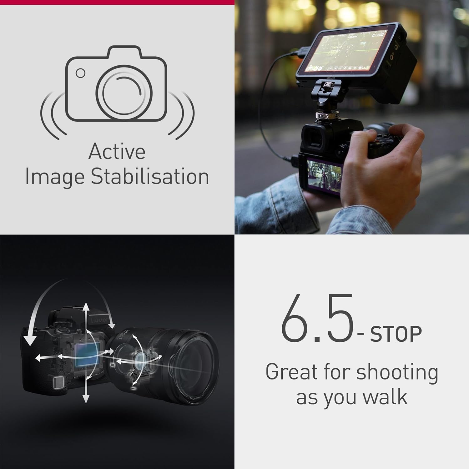 Lumix S5M2 | Appareil Photo Hybride Plein Format + Batterie (24MP, Autofocus Phase, Double Stabilisation, Vidéo 6K 10Bit Illimité, Rafale AFC 30Ips, Tropicalisé) – Version Française