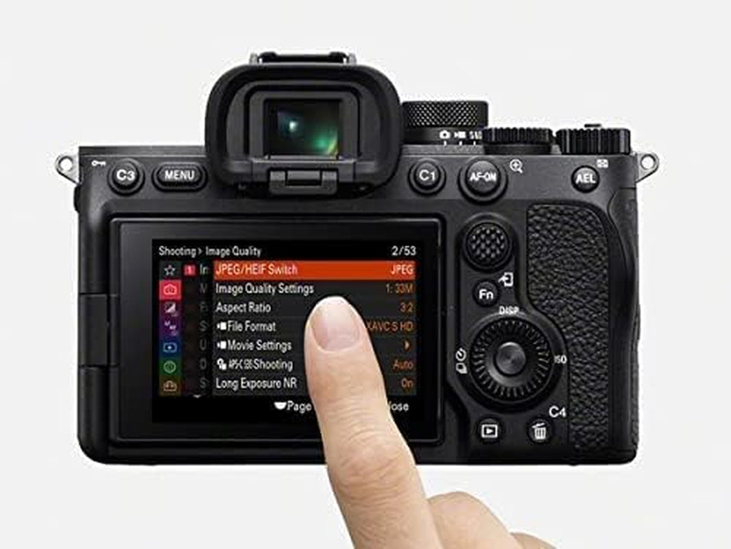 Alpha 7 IV | Appareil Photo Hybride Expert Plein Format (33 Mégapixels, Mise Au Point AF En Temps Réel, Rafale À 10 Images/S, Vidéo 4K 60P, Écran Orientable Full Tactile, Nouveaux Menus) Noir