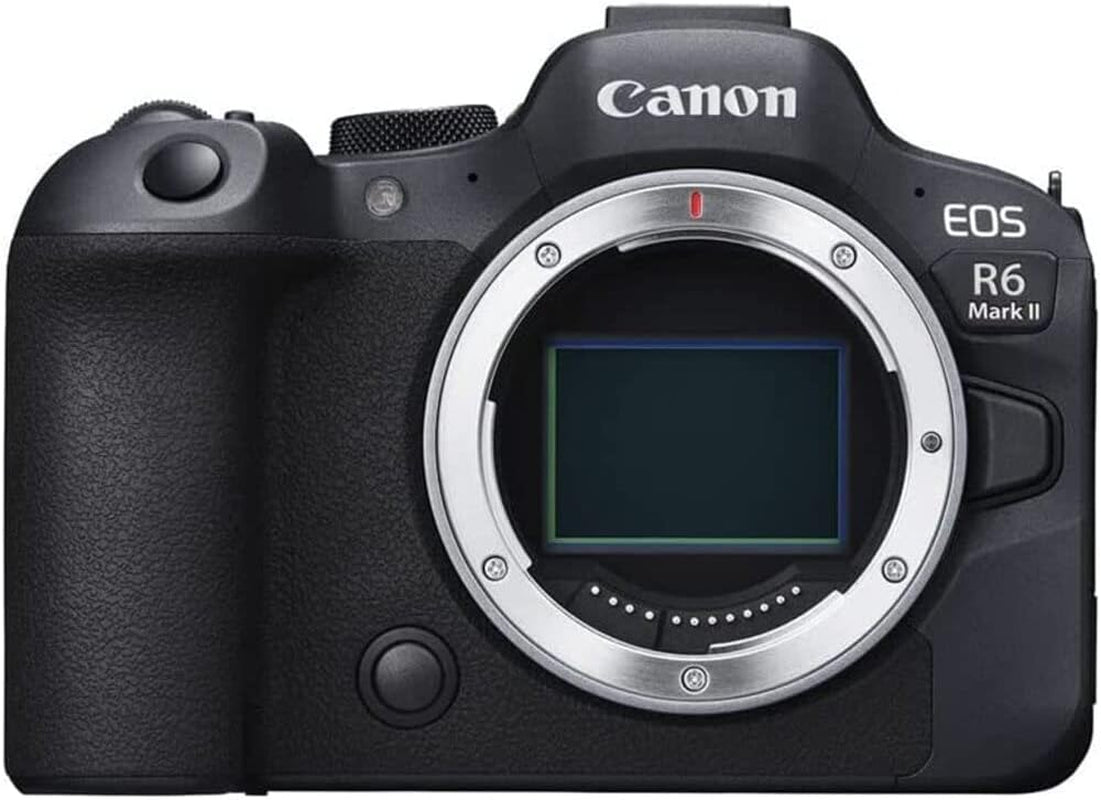 EOS R6 Mark II Appareil Photo Hybride Sans Objectif 24,2 Mégapixels, 40 Img/S, Vidéo 4K 60P, Dual Pixel CMOS Auto Focus II, Noir