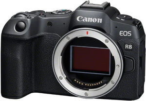 EOS R8 Appareil Photo (Hybride Plein Format 24M Pixels, 40Im/Sec, CMOS AF Dual Pixel, Vidéo 4K 60P, Wifi) Sans Objectif, Noir