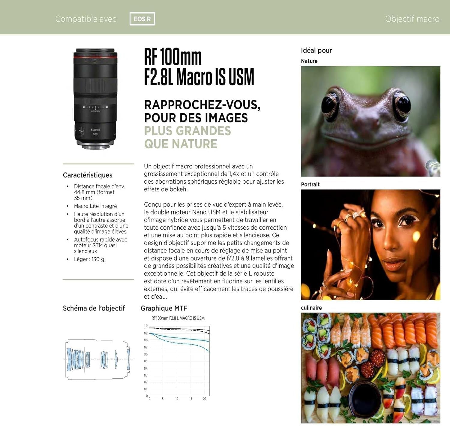 Canon Objectif RF 100Mm F/2.8 Macro L Is USM