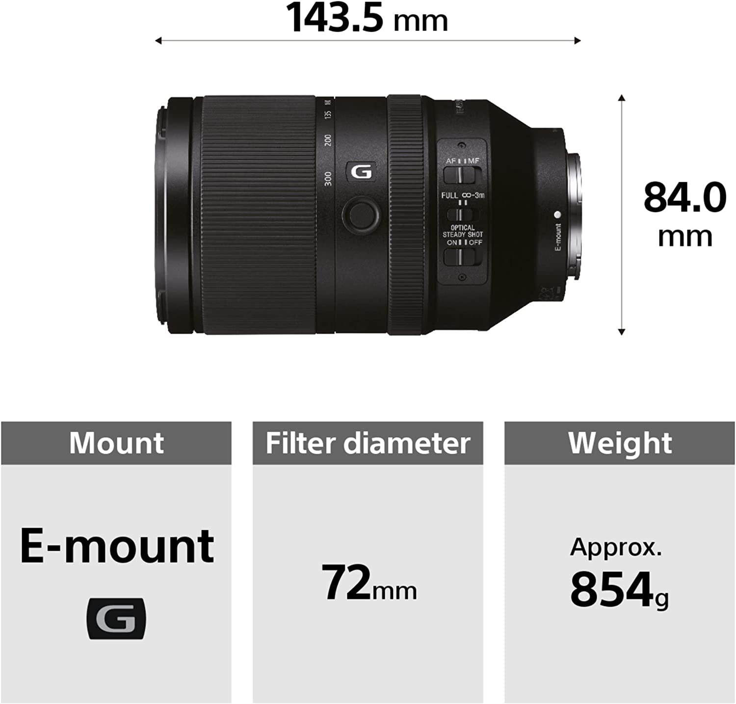 SEL70300G Zoom (FE 70-300 Mm F4,5-5,6 G)