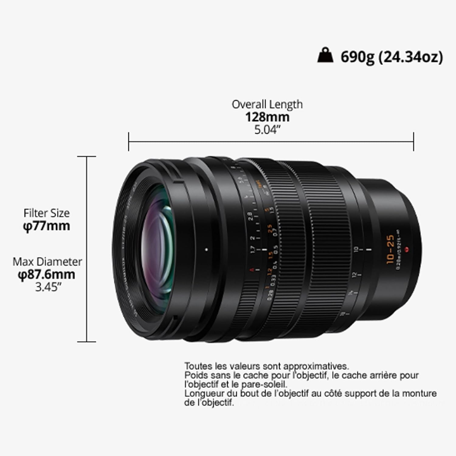 LEICA 10-25Mm F1.7 | Objectif Zoom Ultra Grand Angle H-X1025E (Grande Ouverture F1.7 Constante, Tropicalisé, Equiv. 35Mm : 20-50Mm) Noir – Compatible Monture Micro 4/3  & Olympus