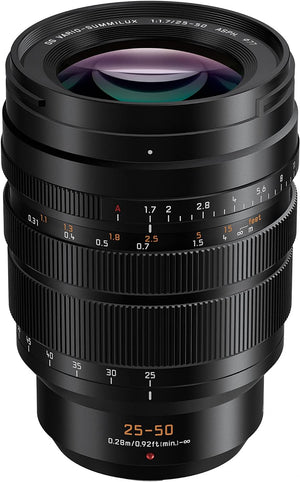 Leica 25-50Mm F1.7 | Objectif Zoom Grand Angle H-X2550E (Grande Ouverture F1.7 Constante, TropicalisĂ©, Equiv. 35Mm : 50-100Mm) Noir â Compatible Monture Micro 4/3  & Olympus