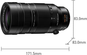 Leica 100-400Mm F4.0-6.3 | Objectif Téléphoto H-RSA100400E (Zoom Ultra Puissant, Stabilisé, Tropicalisé, Equiv. 35Mm : 200-800Mm) Noir – Compatible Monture Micro 4/3  & Olympus